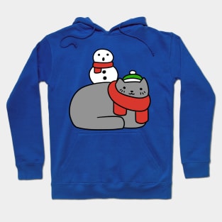 Snowman and Cat Hoodie